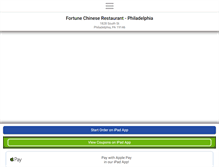 Tablet Screenshot of fortunechinesephilly.com